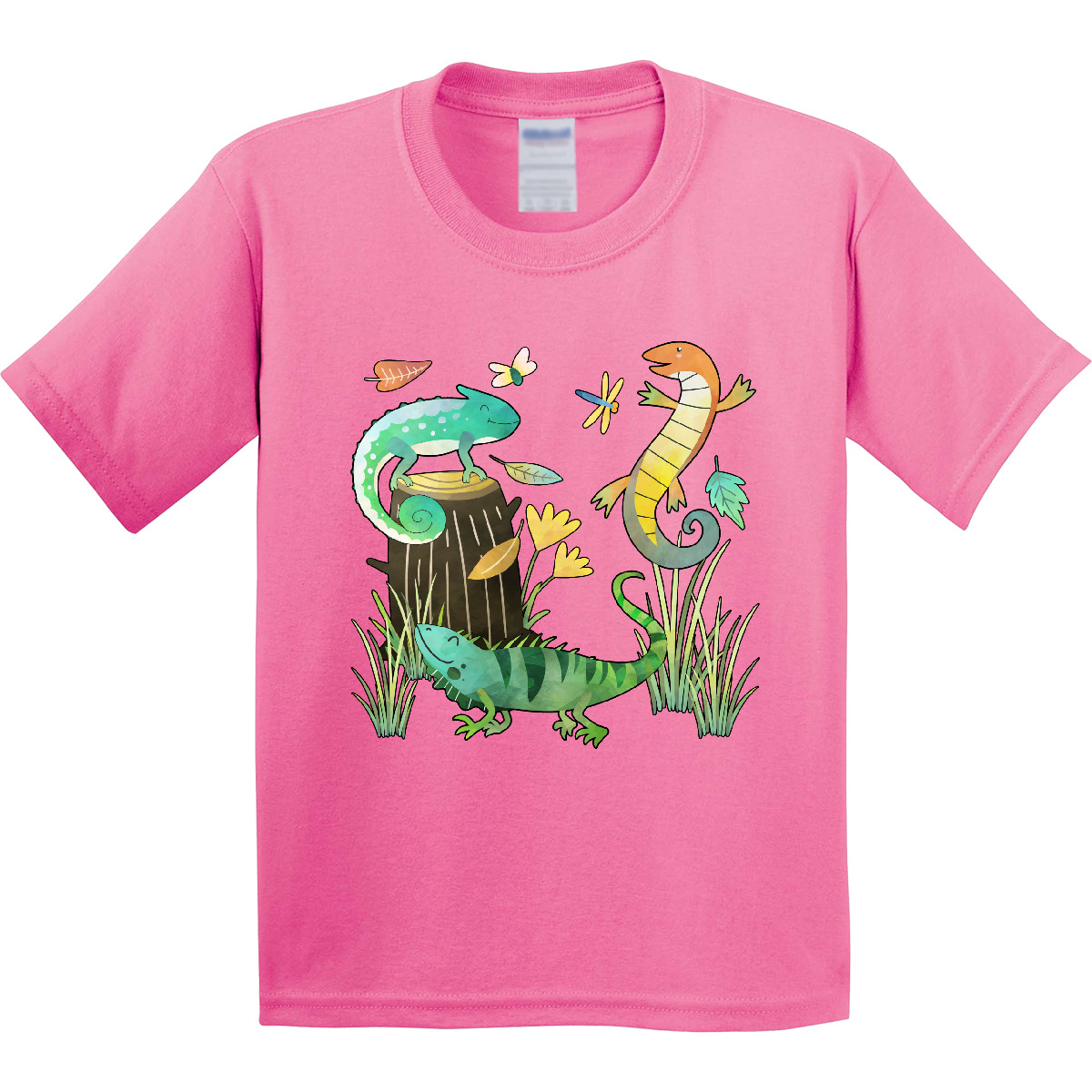 Inktastic Cute Lizards Hanging Out Youth T-Shirt Animals Reptiles Pets Pet Skink - Picture 2 of 12