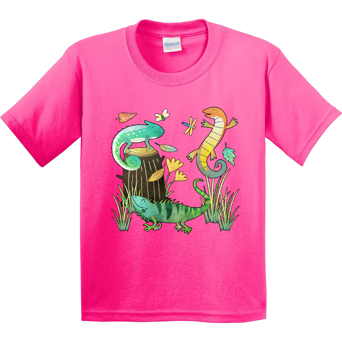 Inktastic Cute Lizards Hanging Out Youth T-Shirt Animals Reptiles Pets Pet Skink - Picture 7 of 12