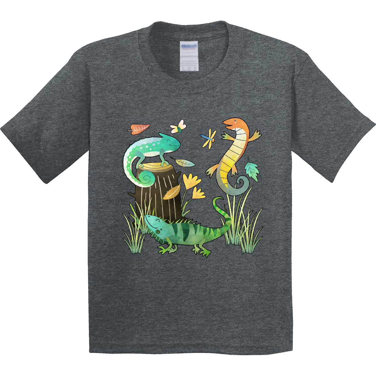 Inktastic Cute Lizards Hanging Out Youth T-Shirt Animals Reptiles Pets Pet Skink - Picture 9 of 12
