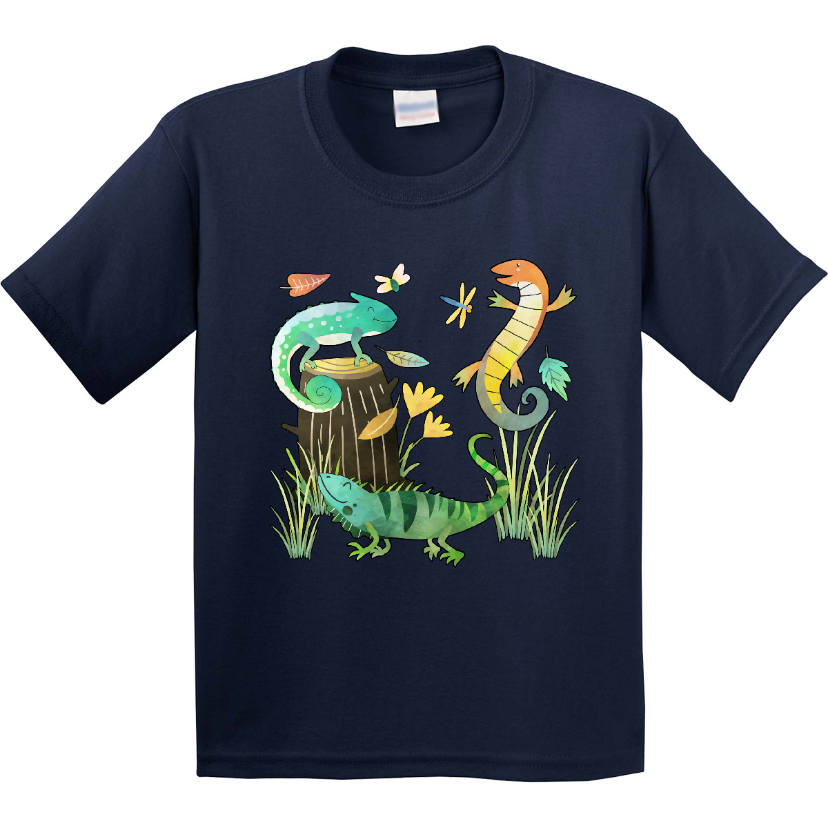 Inktastic Cute Lizards Hanging Out Youth T-Shirt Animals Reptiles Pets Pet Skink - Picture 6 of 12