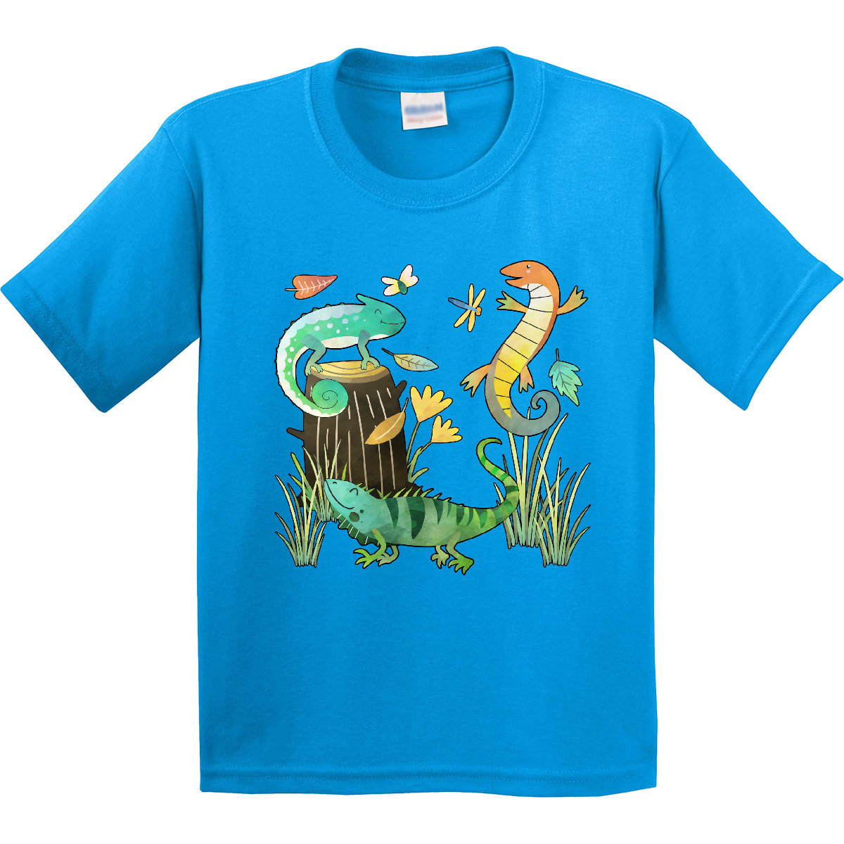 Inktastic Cute Lizards Hanging Out Youth T-Shirt Animals Reptiles Pets Pet Skink - Picture 8 of 12