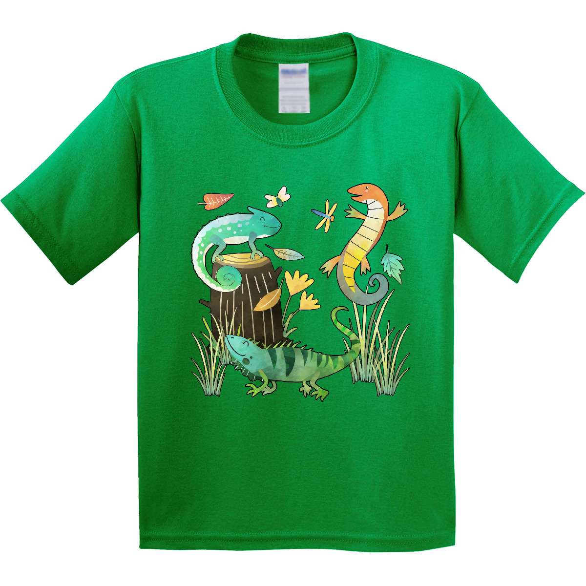 Inktastic Cute Lizards Hanging Out Youth T-Shirt Animals Reptiles Pets Pet Skink - Picture 5 of 12