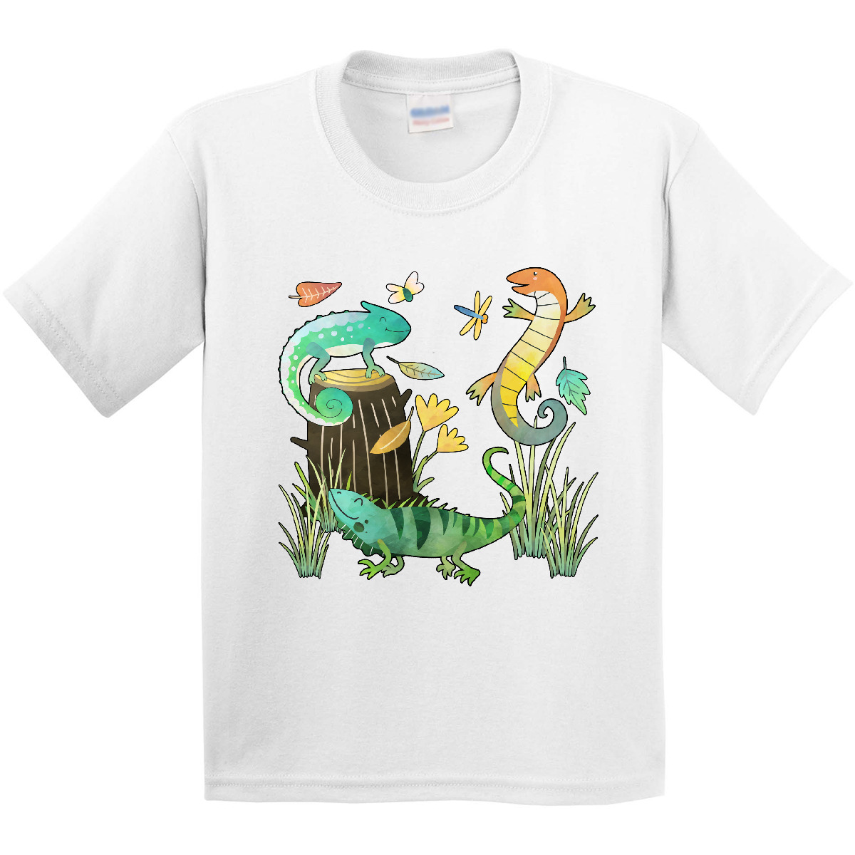 Inktastic Cute Lizards Hanging Out Youth T-Shirt Animals Reptiles Pets Pet Skink - Picture 12 of 12