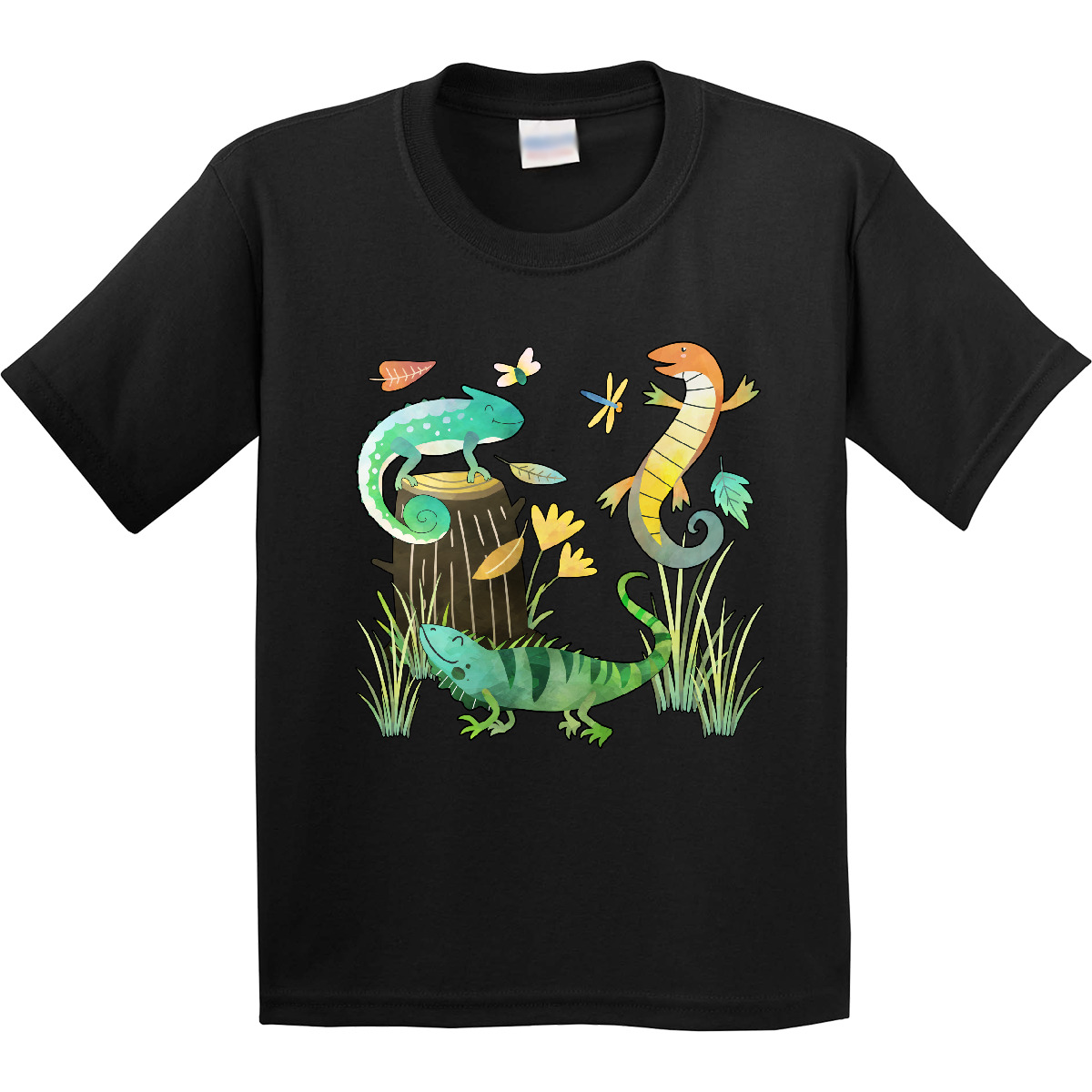 Inktastic Cute Lizards Hanging Out Youth T-Shirt Animals Reptiles Pets Pet Skink - Picture 3 of 12
