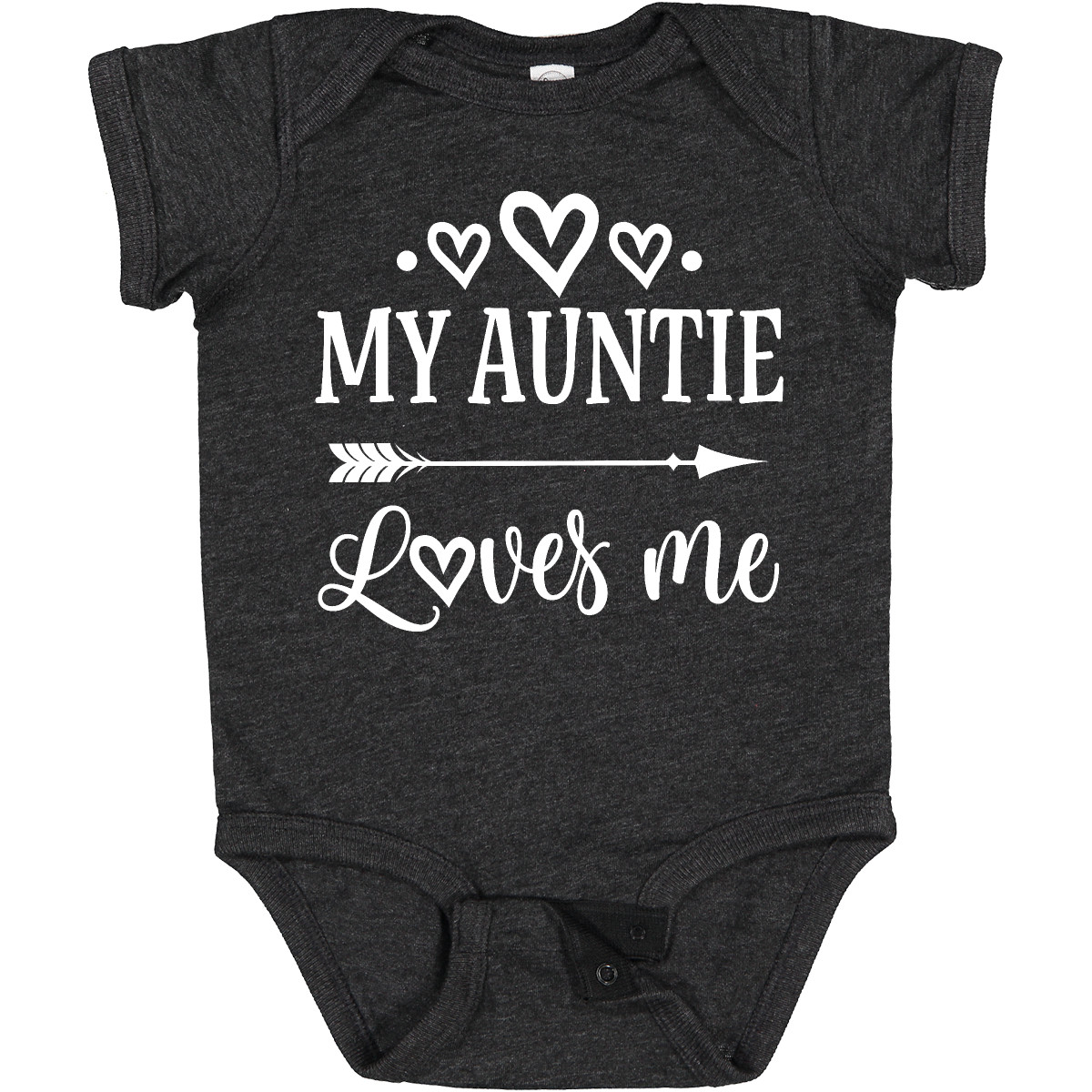 Inktastic Auntie Loves Me Baby Clothes Infant Creeper Girl Boy From Valentines - Picture 10 of 10