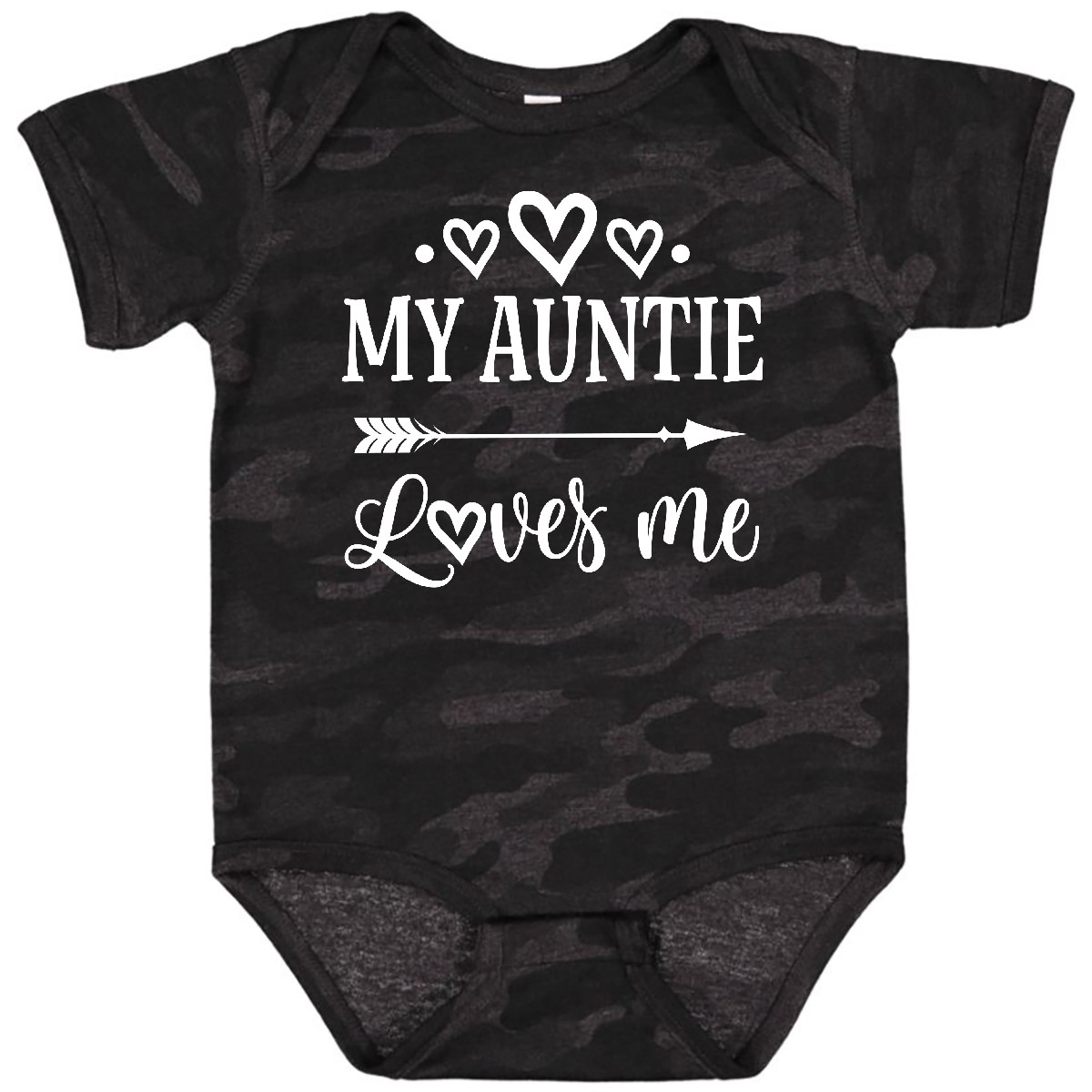 Inktastic Auntie Loves Me Baby Clothes Infant Creeper Girl Boy From Valentines - Picture 9 of 10