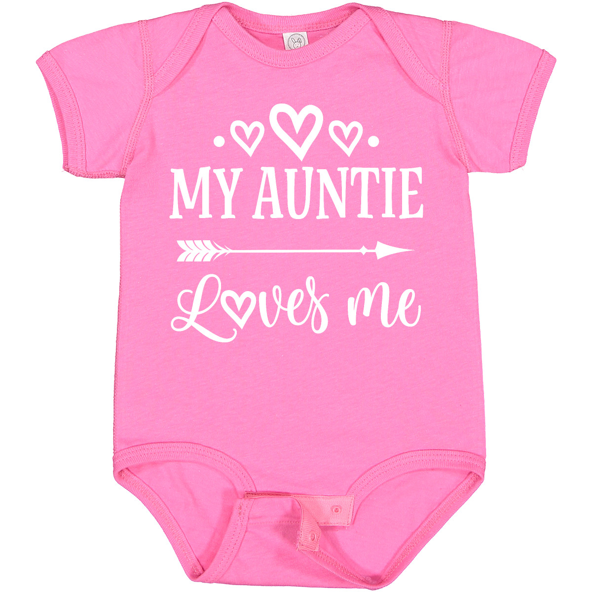 Inktastic Auntie Loves Me Baby Clothes Infant Creeper Girl Boy From Valentines - Picture 7 of 10