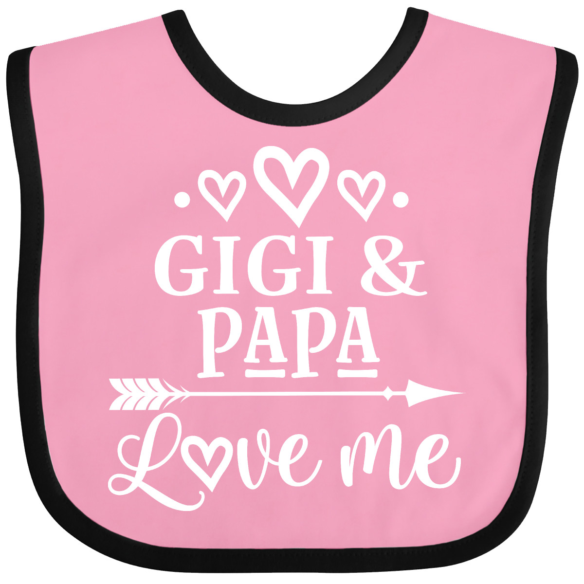 Inktastic Gigi und Papa Love Me Baby Lätzchen Kleidung Enkelkinder Enkel Valentinstag - Bild 5 von 9
