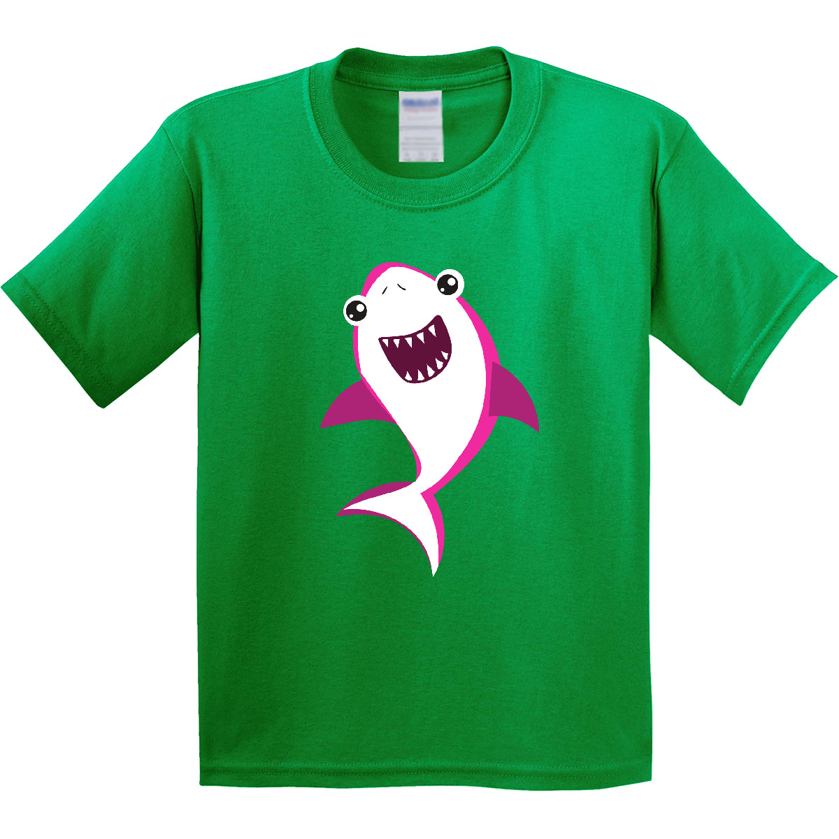 Inktastic Cute Shark, Little Shark, Pink Shark, Sea Animal Youth T-Shirt Animals - Picture 3 of 5