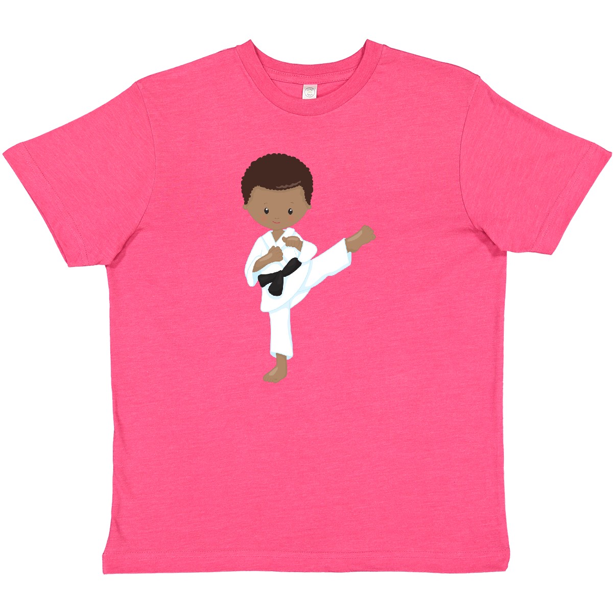 Inktastic African American Boy, Karate Boy, Black Belt, Kata Youth T-Shirt Cute - Picture 7 of 8