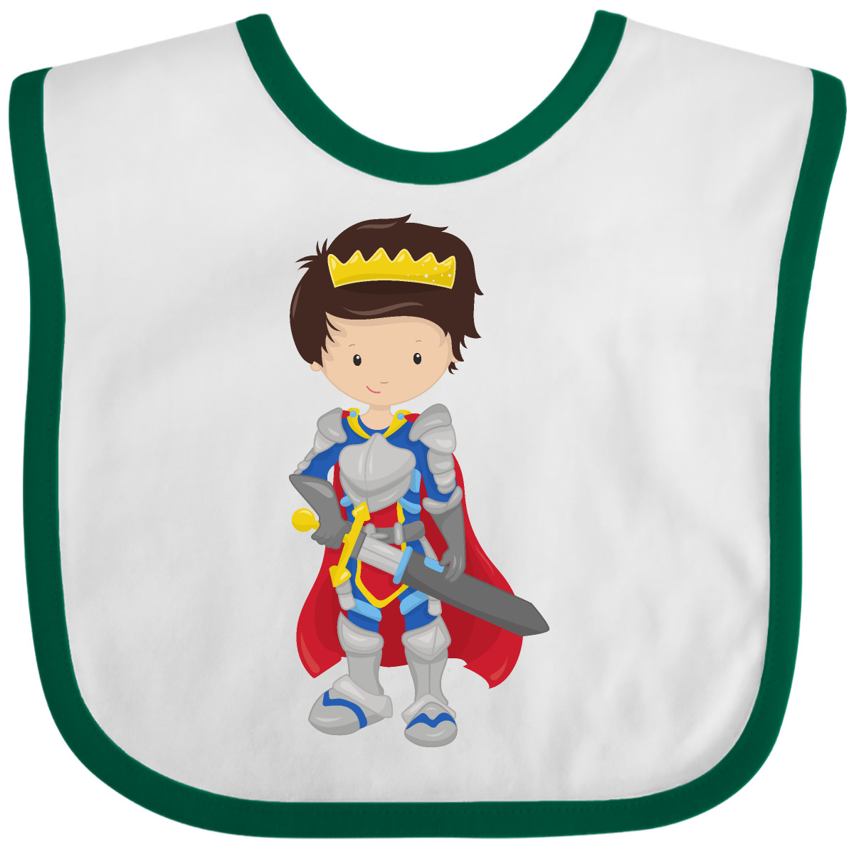 Inktastic Prince, King, Knight, Sword, Crown, Brown Hair Baby Bib Shining Armor - Bild 8 von 11