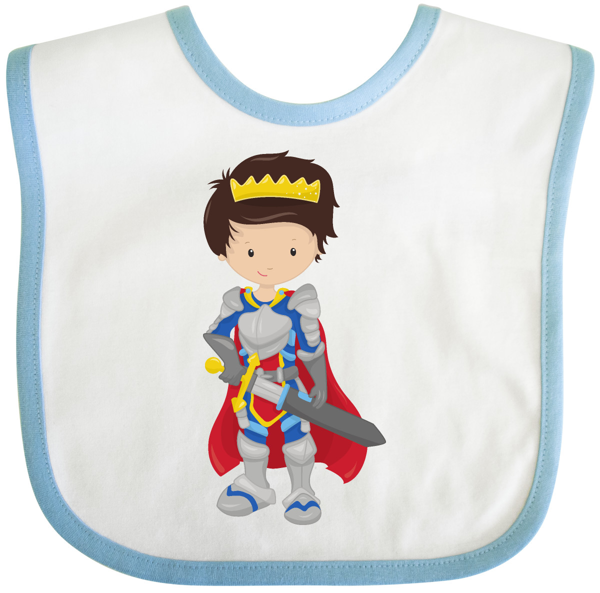 Inktastic Prince, King, Knight, Sword, Crown, Brown Hair Baby Bib Shining Armor - Bild 7 von 11