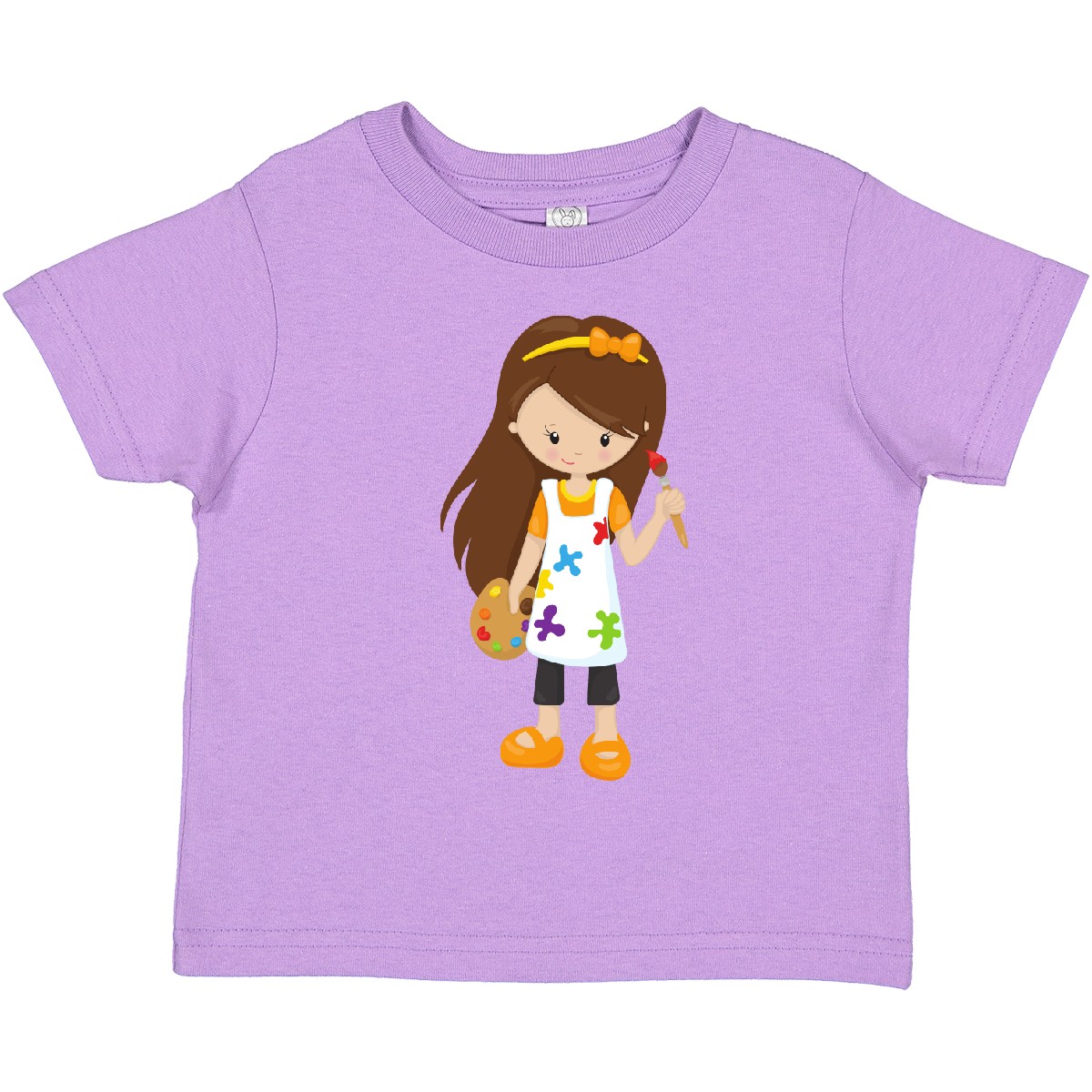 T-Shirt Inktastic Maler, Maler, süßes Mädchen, braune Haare Kleinkind klein - Bild 6 von 8