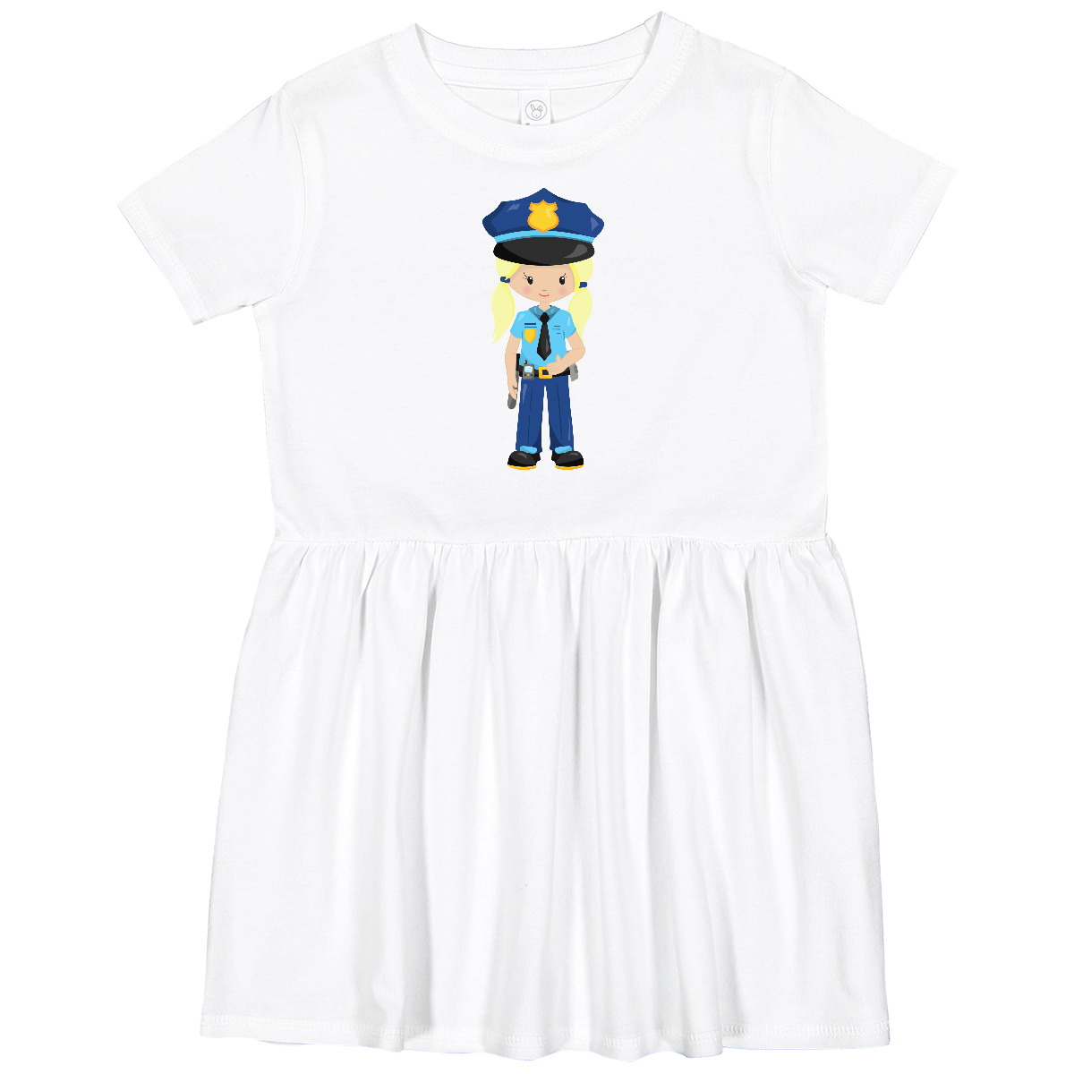 Inktastic Police Girl, Police Officer, Cop, Blonde Hair Toddler Dress Cute Law - Imagen 5 de 7