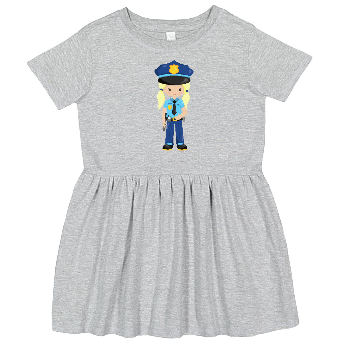 Inktastic Police Girl, Police Officer, Cop, Blonde Hair Toddler Dress Cute Law - Imagen 2 de 7