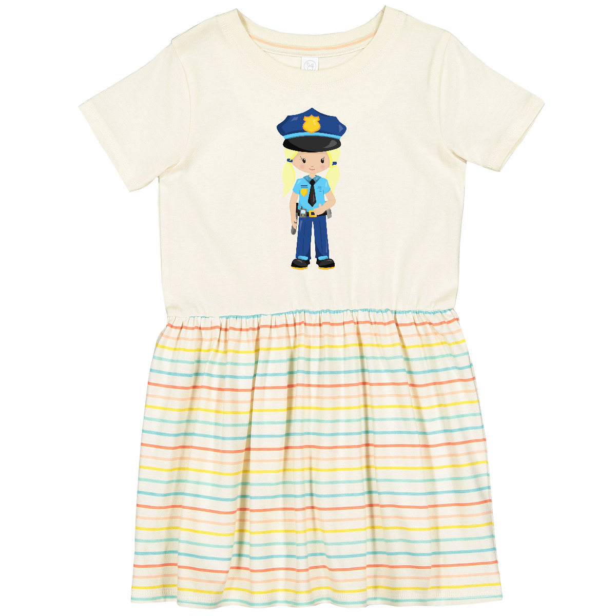 Inktastic Police Girl, Police Officer, Cop, Blonde Hair Toddler Dress Cute Law - Imagen 4 de 7