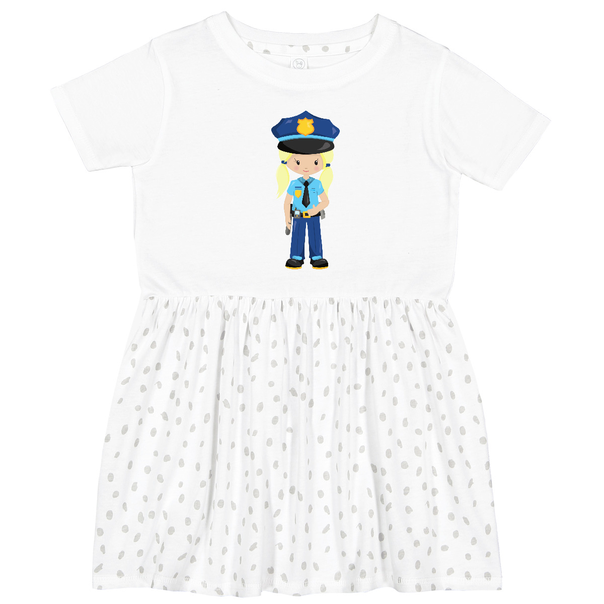 Inktastic Police Girl, Police Officer, Cop, Blonde Hair Toddler Dress Cute Law - Imagen 6 de 7