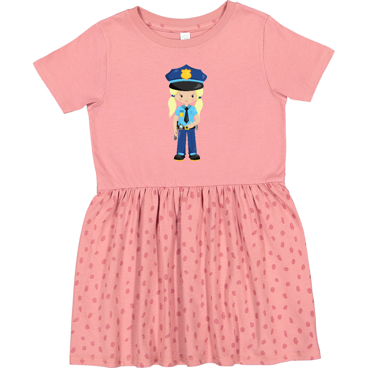 Inktastic Police Girl, Police Officer, Cop, Blonde Hair Toddler Dress Cute Law - Imagen 3 de 7
