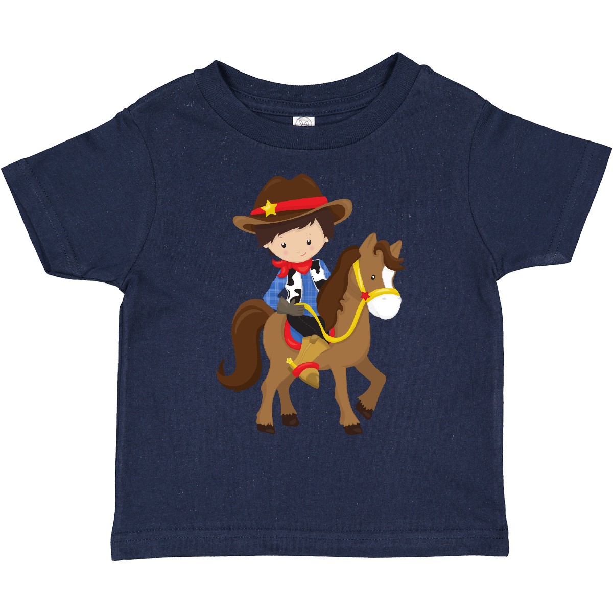 Inktastic Cowboy, Sheriff, Horse, Western, Brown Hair Toddler T-Shirt Cute Boy - 第 10/13 張圖片