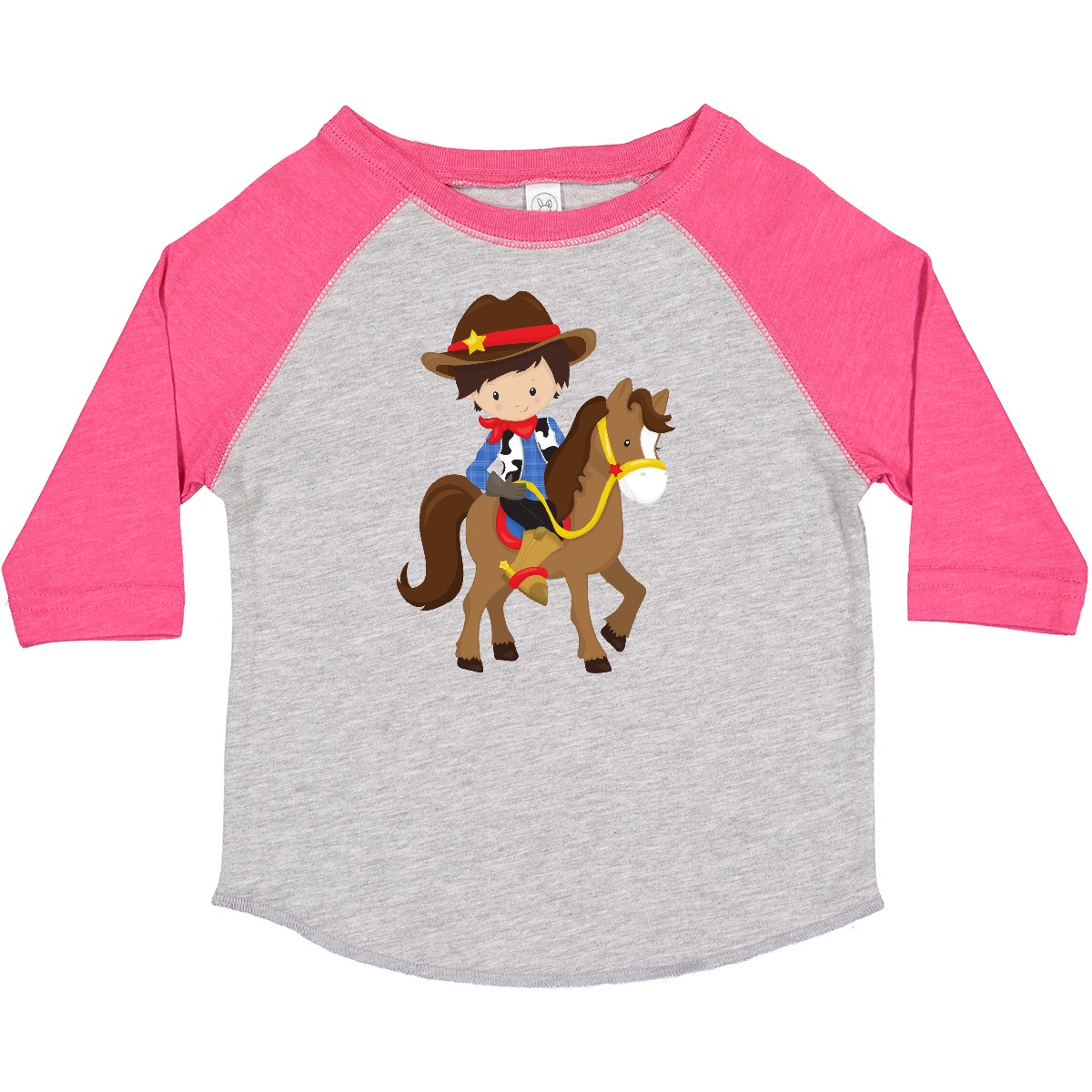 Inktastic Cowboy, Sheriff, Horse, Western, Brown Hair Toddler T-Shirt Cute Boy - 第 5/13 張圖片