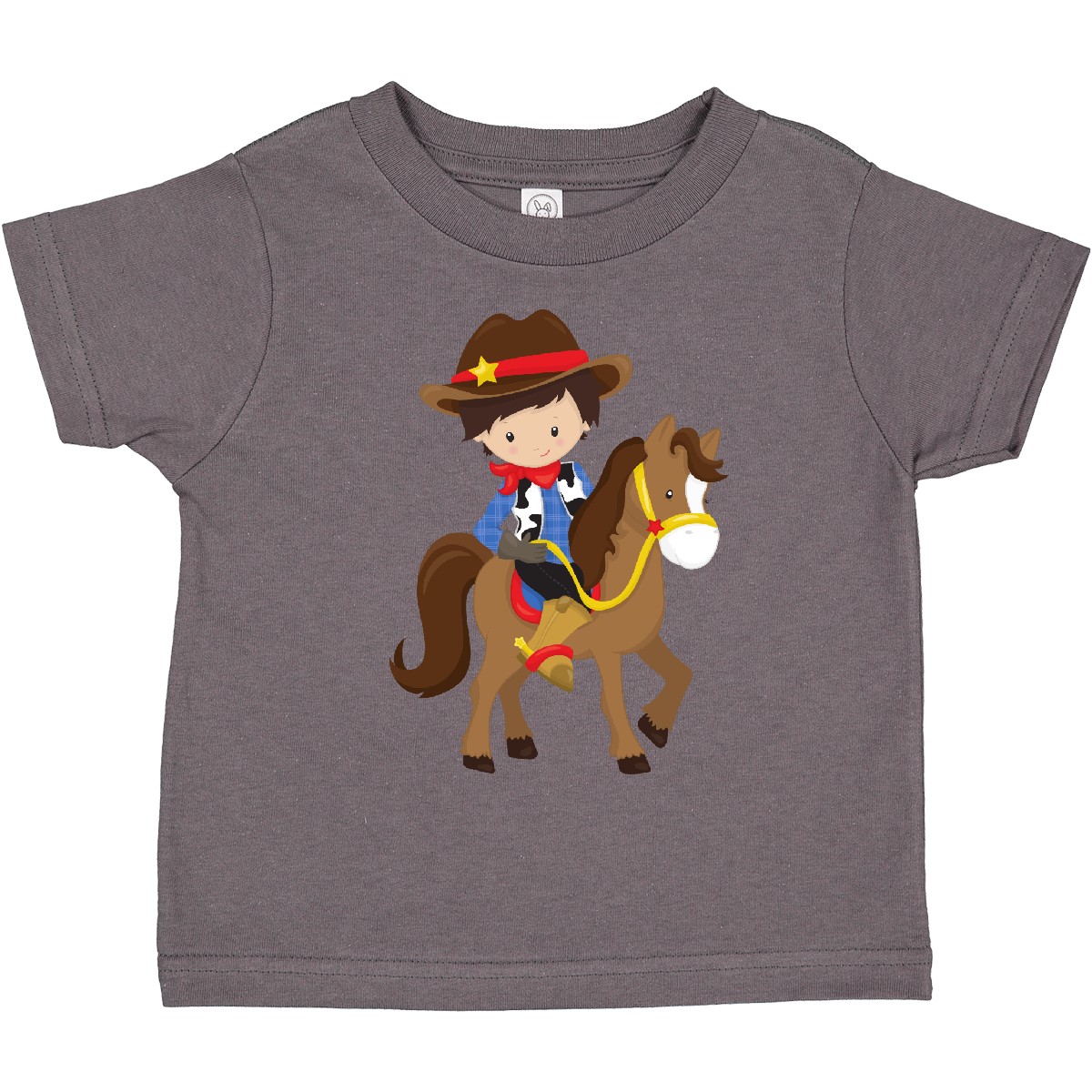 Inktastic Cowboy, Sheriff, Horse, Western, Brown Hair Toddler T-Shirt Cute Boy - 第 4/13 張圖片