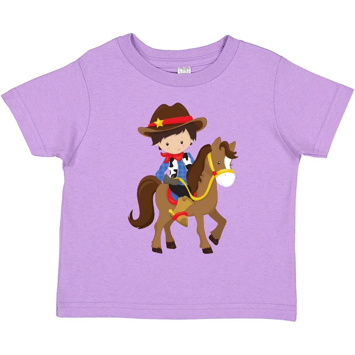 Inktastic Cowboy, Sheriff, Horse, Western, Brown Hair Toddler T-Shirt Cute Boy - 第 9/13 張圖片