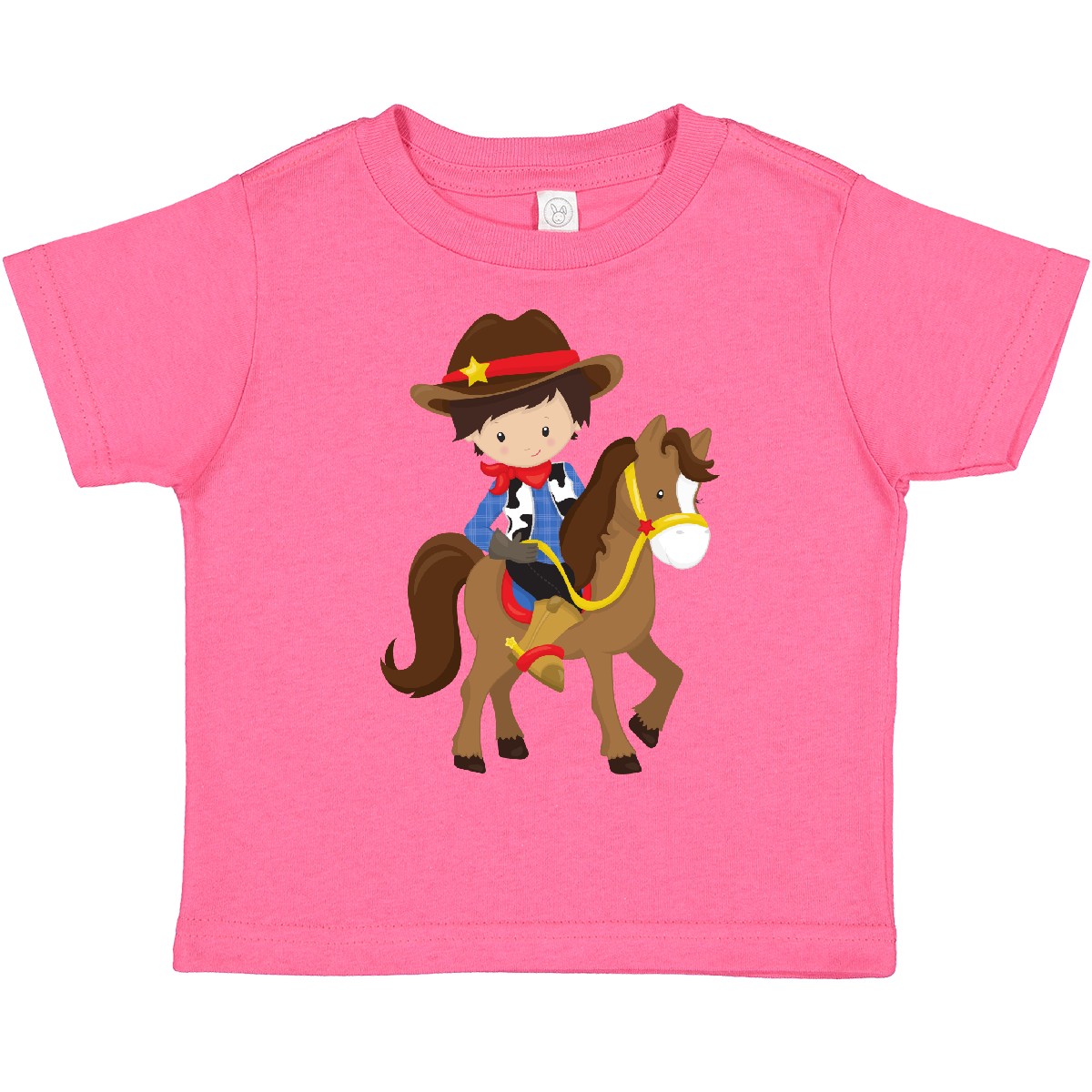 Inktastic Cowboy, Sheriff, Horse, Western, Brown Hair Toddler T-Shirt Cute Boy - 第 6/13 張圖片