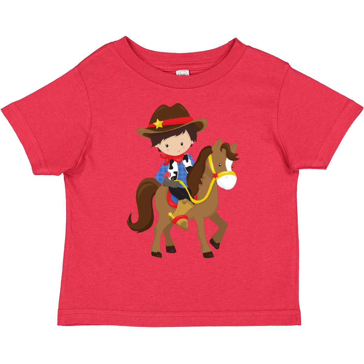 Inktastic Cowboy, Sheriff, Horse, Western, Brown Hair Toddler T-Shirt Cute Boy - 第 12/13 張圖片