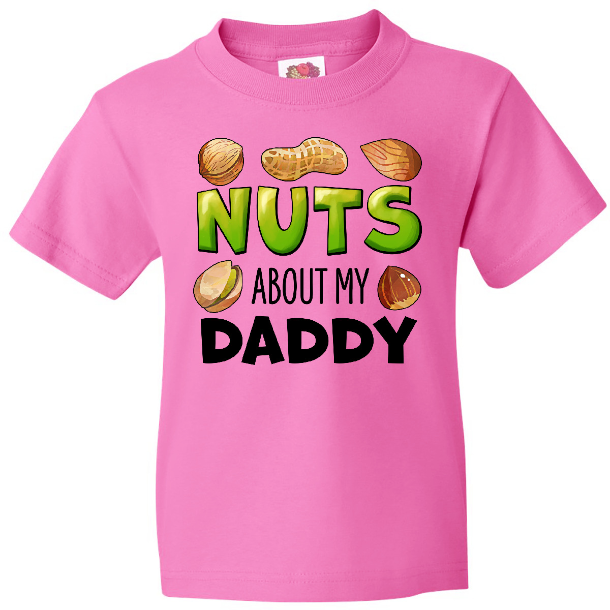 Inktastic Nuts About My Daddy Peanut, Almond, Pistachio Youth T-Shirt Dad Father - Picture 2 of 8