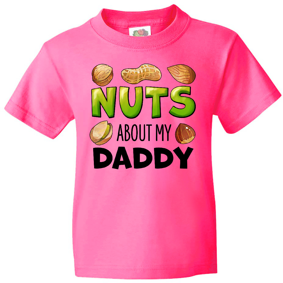 Inktastic Nuts About My Daddy Peanut, Almond, Pistachio Youth T-Shirt Dad Father - Picture 5 of 8