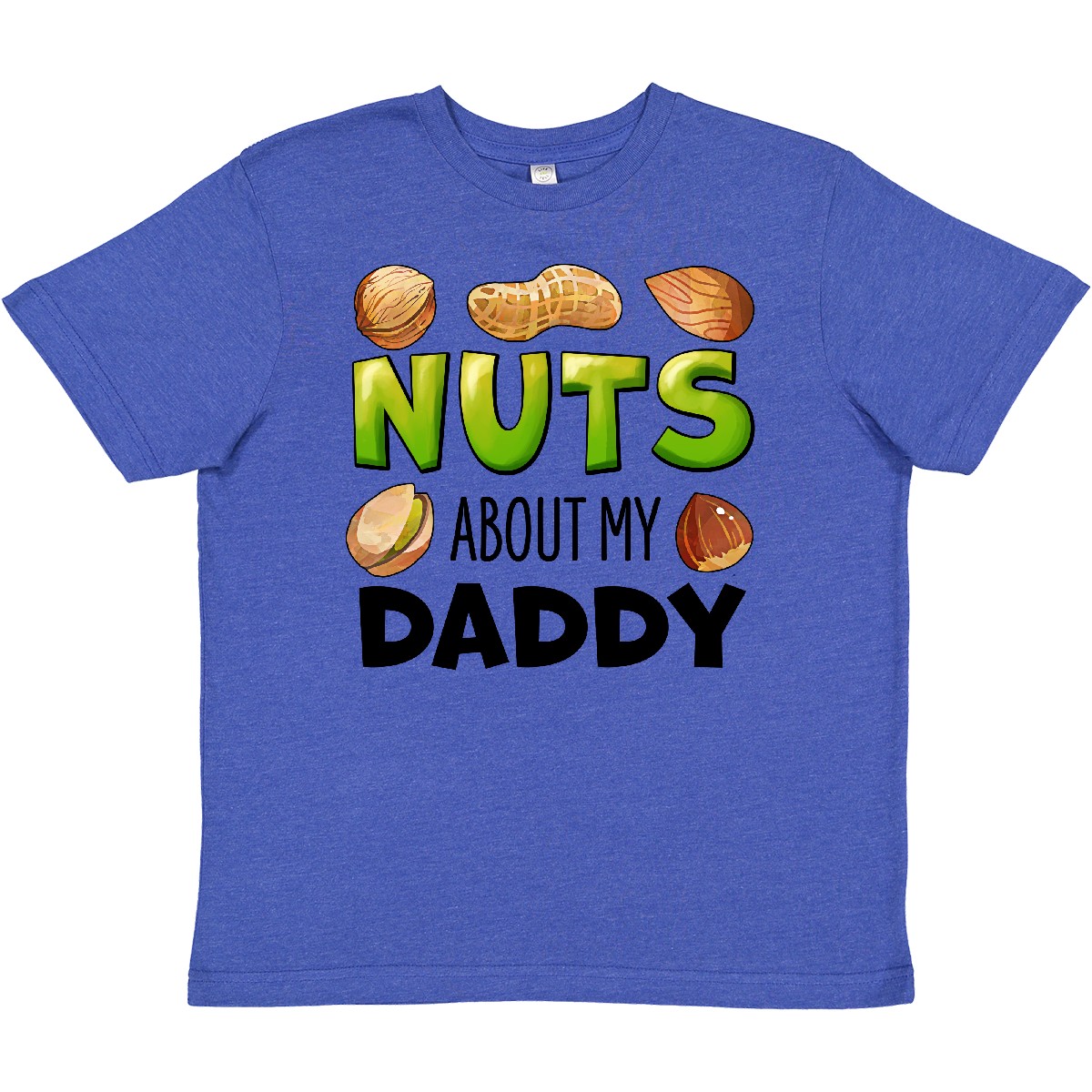 Inktastic Nuts About My Daddy Peanut, Almond, Pistachio Youth T-Shirt Dad Father - Picture 8 of 8