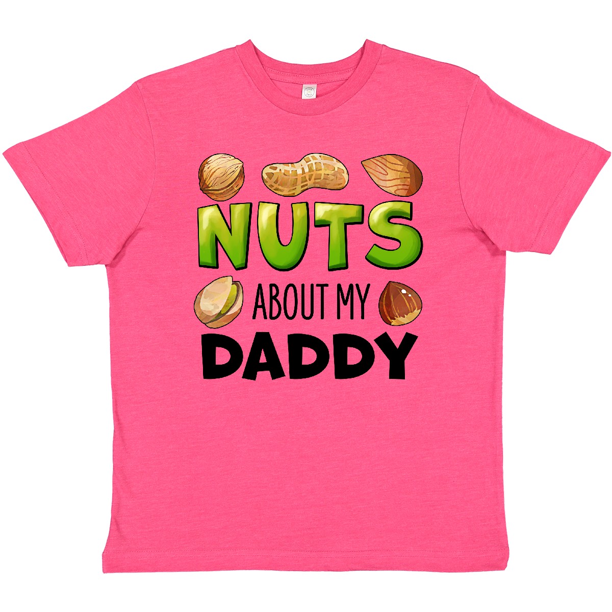 Inktastic Nuts About My Daddy Peanut, Almond, Pistachio Youth T-Shirt Dad Father - Picture 7 of 8