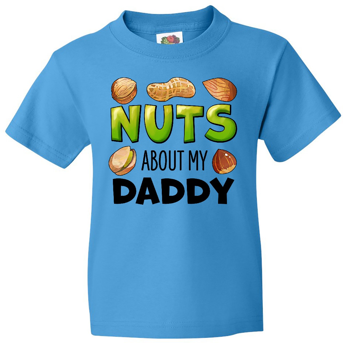 Inktastic Nuts About My Daddy Peanut, Almond, Pistachio Youth T-Shirt Dad Father - Picture 6 of 8