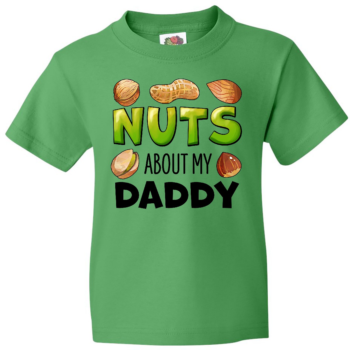 Inktastic Nuts About My Daddy Peanut, Almond, Pistachio Youth T-Shirt Dad Father - Picture 4 of 8