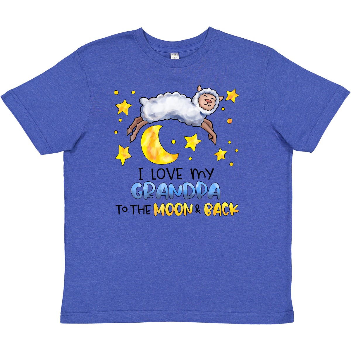 Inktastic I Love My Grandpa To The Moon And Back Cute Sheep Youth T-Shirt Child - Picture 7 of 8