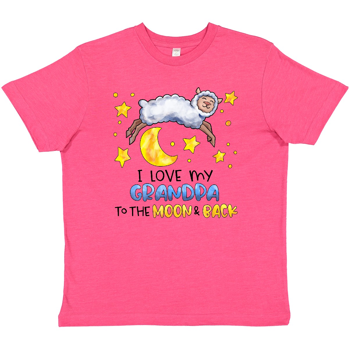 Inktastic I Love My Grandpa To The Moon And Back Cute Sheep Youth T-Shirt Child - Picture 6 of 8