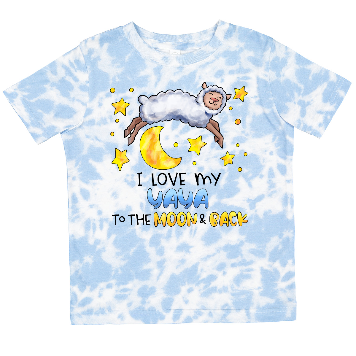 T-Shirt Inktastic I Love My Yaya To The Moon And Back süßes Schaf Kleinkind Familie - Bild 9 von 11