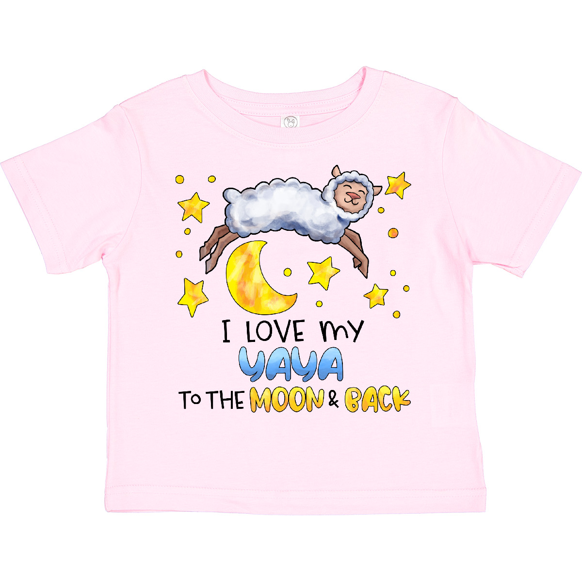 T-Shirt Inktastic I Love My Yaya To The Moon And Back süßes Schaf Kleinkind Familie - Bild 7 von 11
