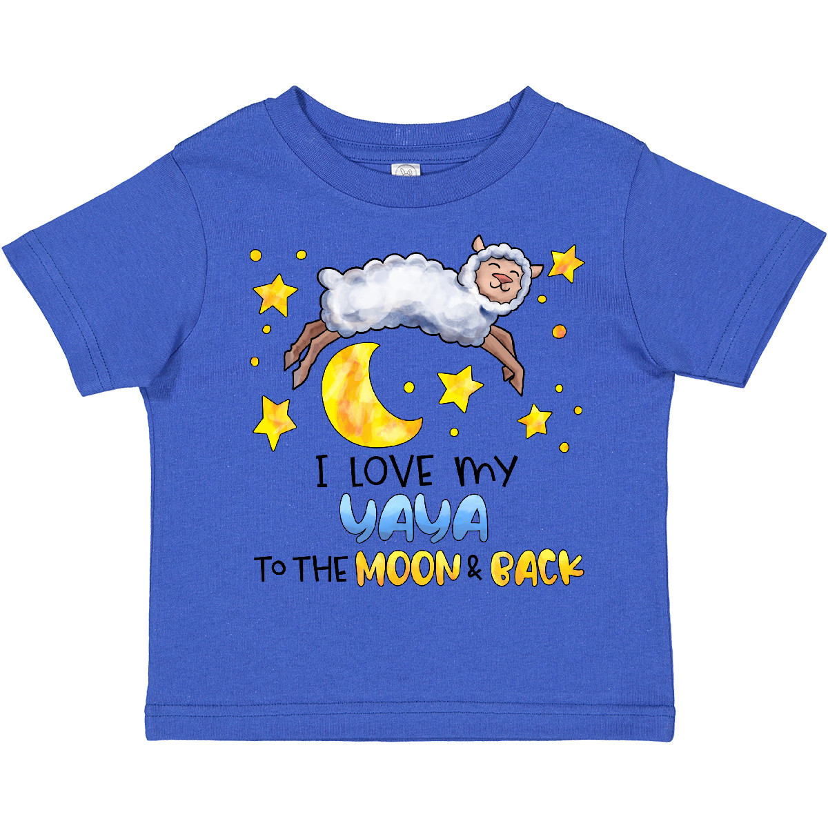 T-Shirt Inktastic I Love My Yaya To The Moon And Back süßes Schaf Kleinkind Familie - Bild 8 von 11