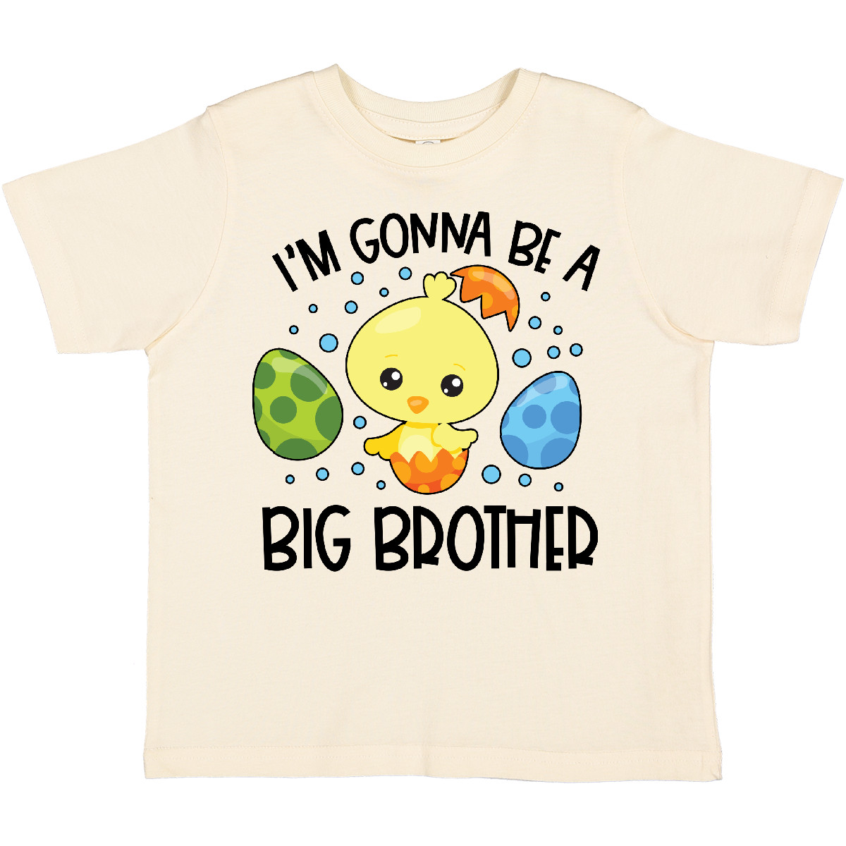 Inktastic Easter I'm Gonna Be A Big Brother With Green And Blue Toddler T-Shirt - Picture 7 of 9