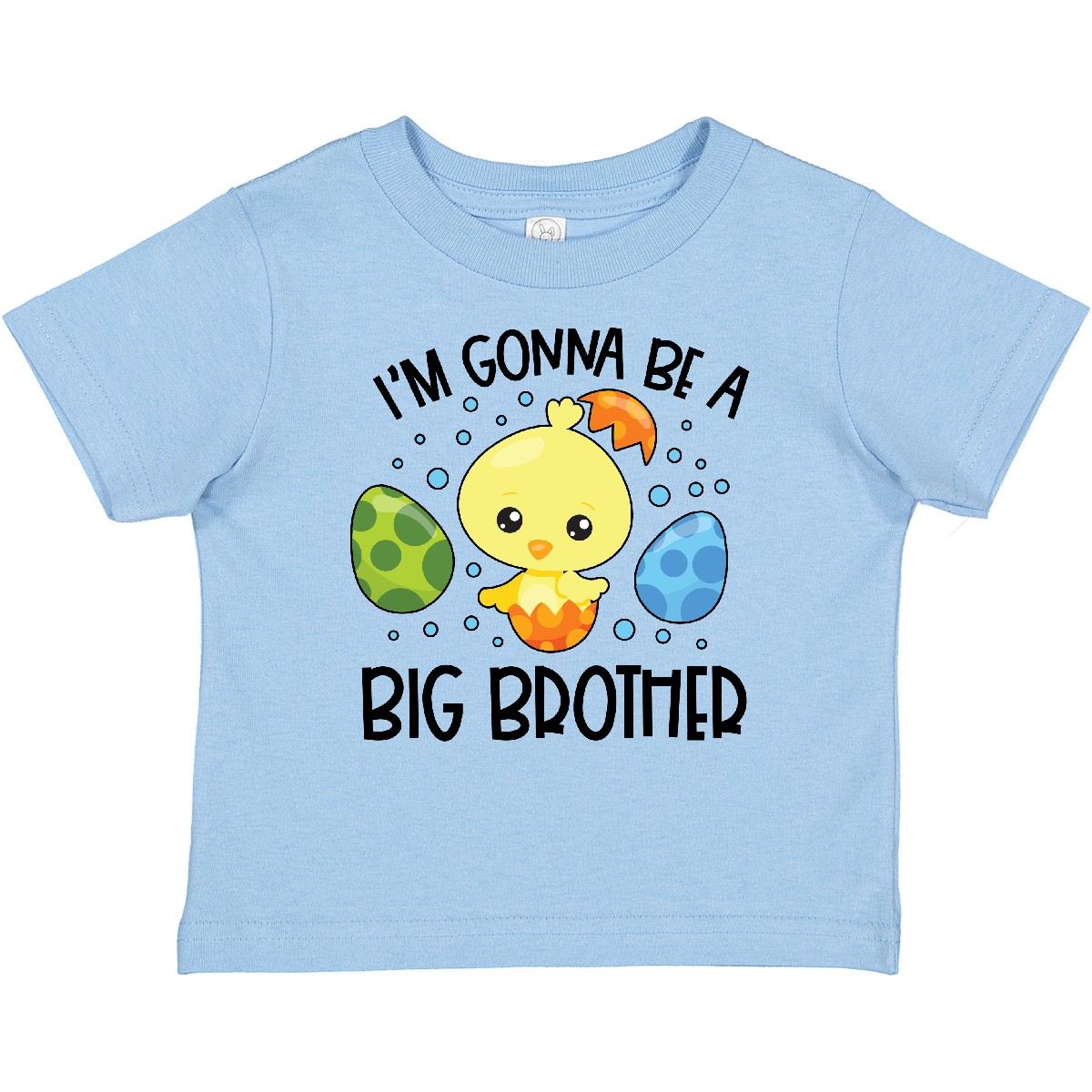 Inktastic Easter I'm Gonna Be A Big Brother With Green And Blue Baby T-Shirt Boy - Picture 2 of 6