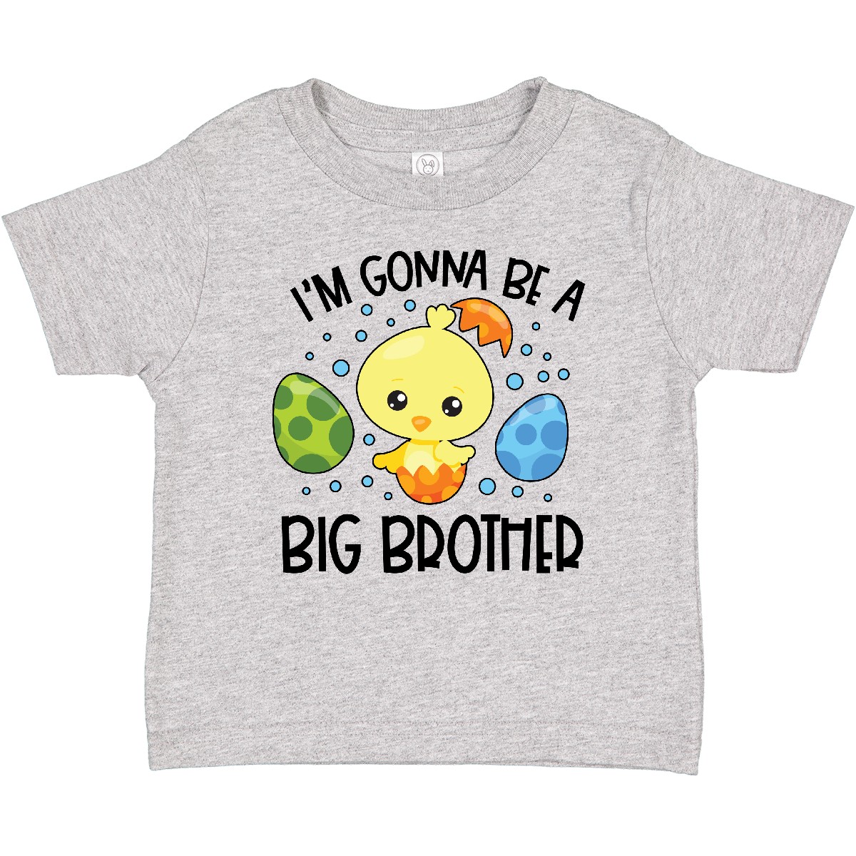 Inktastic Easter I'm Gonna Be A Big Brother With Green And Blue Baby T-Shirt Boy - Picture 3 of 6