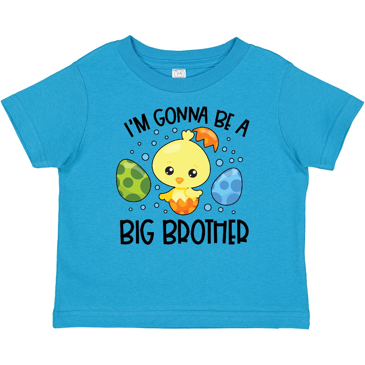 Inktastic Easter I'm Gonna Be A Big Brother With Green And Blue Baby T-Shirt Boy - Picture 6 of 6