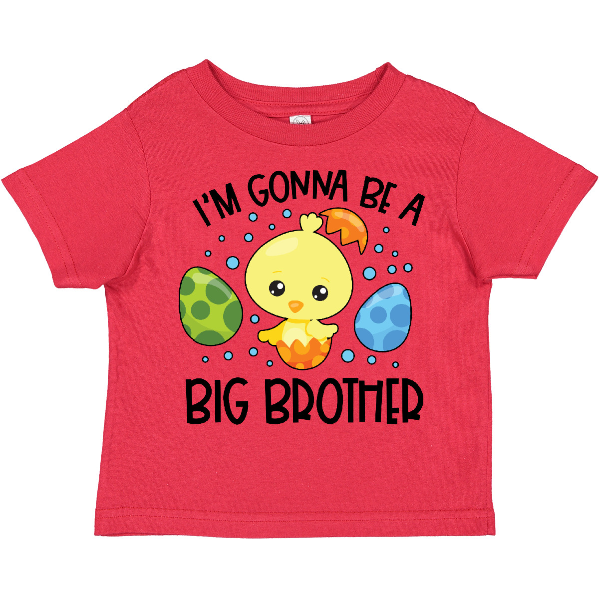 Inktastic Easter I'm Gonna Be A Big Brother With Green And Blue Toddler T-Shirt - Picture 8 of 9