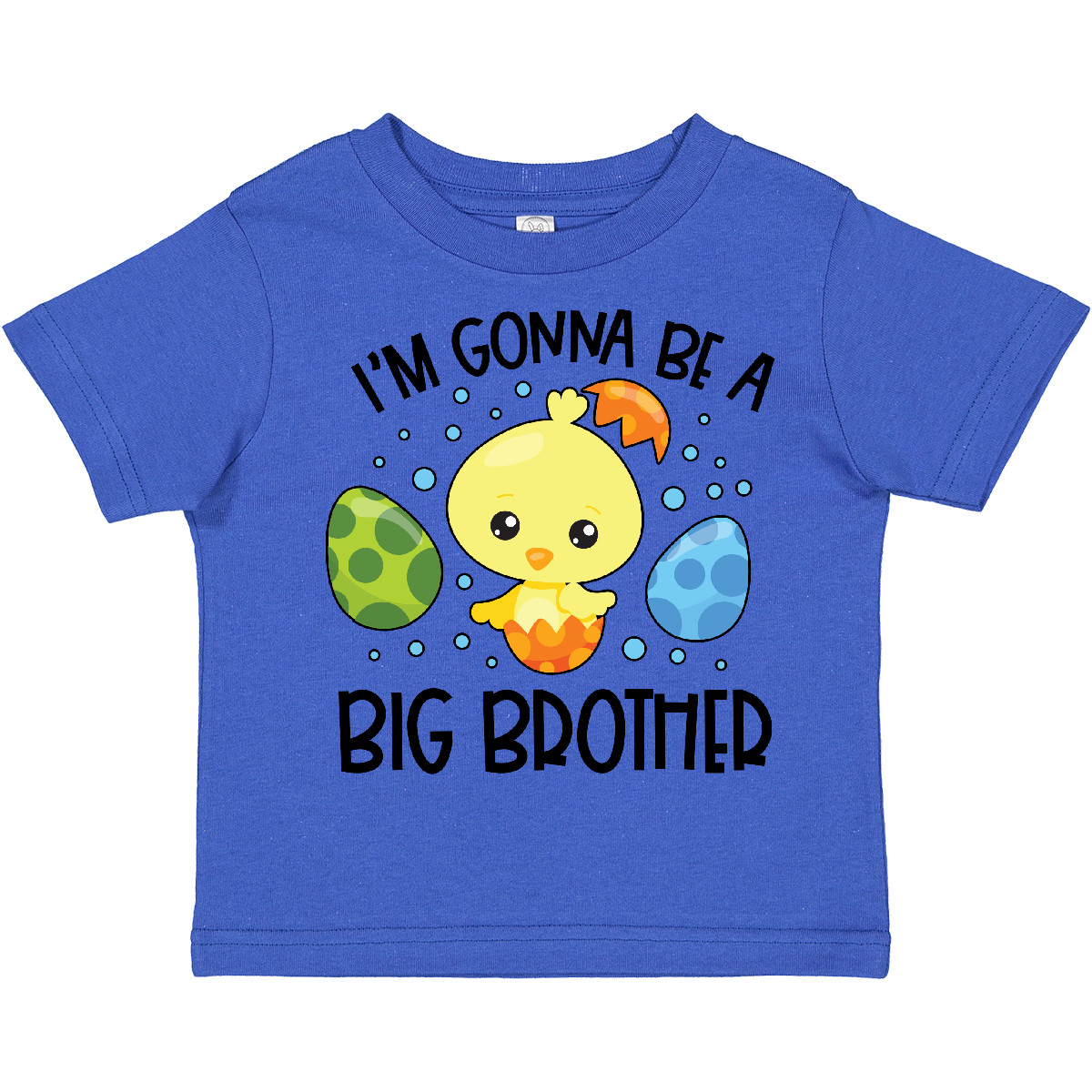 Inktastic Easter I'm Gonna Be A Big Brother With Green And Blue Toddler T-Shirt - Picture 9 of 9