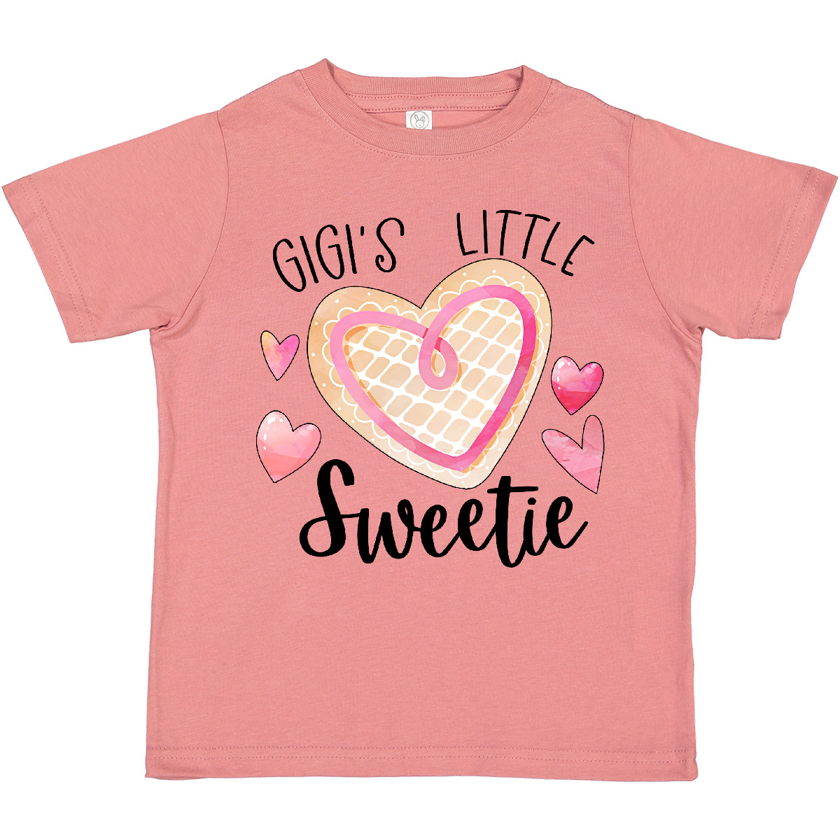 Inktastic Gigi's Little Sweetie With Pink Heart Cookie Kleinkind T-Shirt Familie - Bild 5 von 9