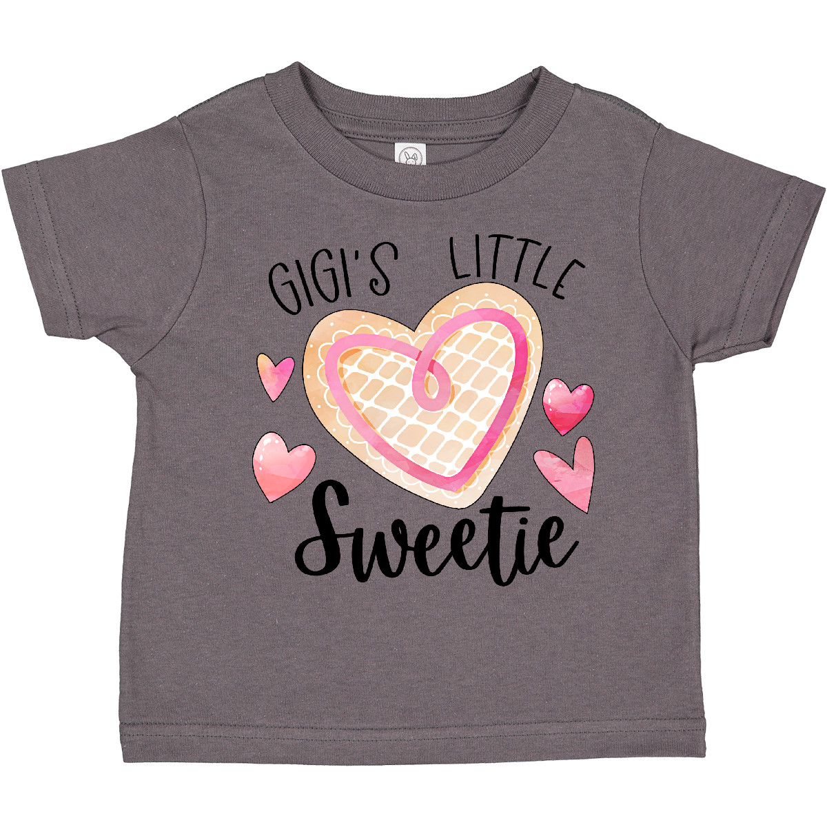 Inktastic Gigi's Little Sweetie With Pink Heart Cookie Kleinkind T-Shirt Familie - Bild 2 von 9