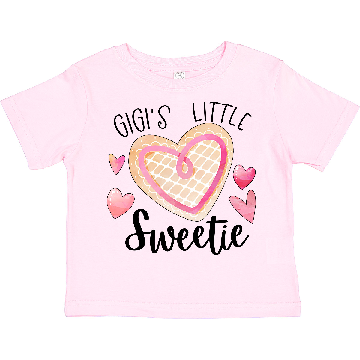 Inktastic Gigi's Little Sweetie With Pink Heart Cookie Kleinkind T-Shirt Familie - Bild 7 von 9