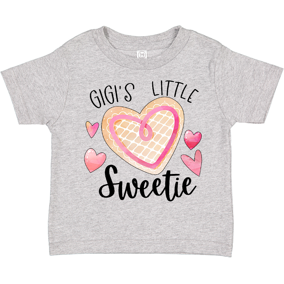 Inktastic Gigi's Little Sweetie With Pink Heart Cookie Kleinkind T-Shirt Familie - Bild 3 von 9