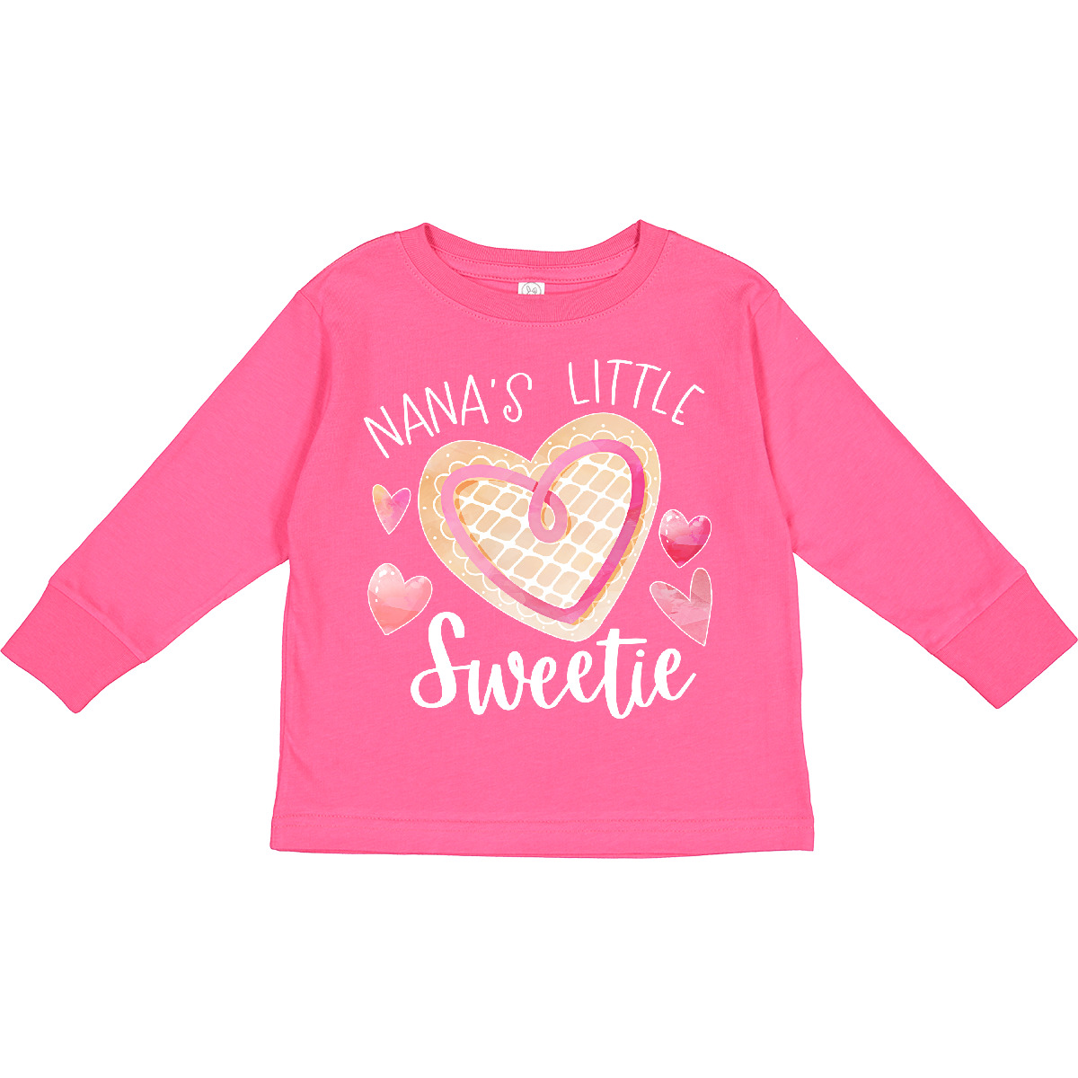 Inktastic Nana's Little Sweetie With Pink Heart Toddler Long Sleeve T-Shirt Nana - Picture 4 of 6